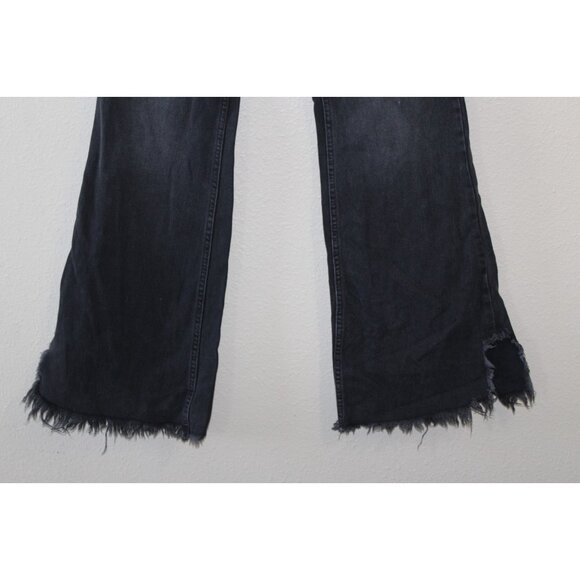 We The Free Womens Black Flare Frayed Hem Jeans 29 - Picture 3 of 5